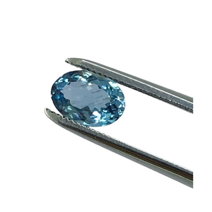 Bagues, pendentifs et colliers ovales de luxe en aigue-marine et topaze bleue-Collection de pierres précieuses semi-précieuses - Product Image 1