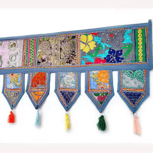 ผ้าม่านตกแต่งประตูแบบแขวนสไตล์โบโฮขนาดใหญ่ งานฝีมือชาวอินเดีย ลายปะติดปะต่อ โทรัน สไตล์โมเดิร์นฟาร์มเฮาส์ - Product Image 1