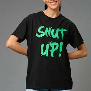 Camiseta de Cuello Redondo para Mujer, 100% Algodón Grueso y Transpirable, Manga Corta, Personalizable, para Chicas - Product Image 1