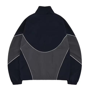 Chaqueta Bomber Retro Personalizada con Cierre Frontal y Logotipo Bordado para Hombre, Chaqueta Cortavientos de Invierno para Exteriores con Forro Suave - Product Image 2