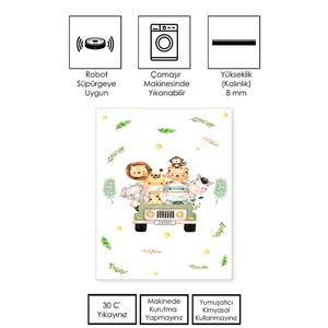 Tappeto per bambini, tappetino, cucina e soggiorno con Base lavabile antiscivolo con stampa digitale quattro stagioni