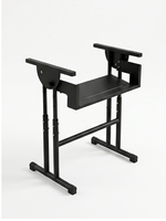 Bureau d'étude moderne et durable pour étudiants, plateau en bois, pieds en métal, hauteur réglable, table d'étude pour l'école, mobilier scolaire ARSU