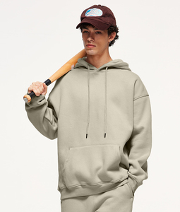 เสื้อฮู้ดดี้แบบสวมหัว ผ้าฝ้าย 100% น้ำหนัก 280 กรัม เป็นมิตรกับสิ่งแวดล้อม สำหรับฤดูหนาว แบบยูนิเซ็กซ์ ทรงโอเวอร์ไซส์ สีพื้นเรียบ 45 สี สำหรับงานพิมพ์ - Product Image 3