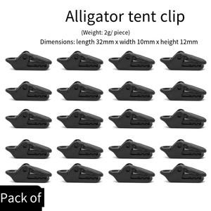 12 pièces Clips de bâche <span class=keywords><strong>Crocodile</strong></span> tente auvent pinces ensemble Heavy Duty Lock Grip Clip instantané pour Camping auvent bâches caravane - Product Image 2