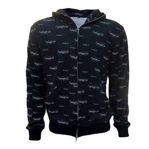 Vente chaude dernière conception surdimensionnée conception personnalisée entièrement imprimé hommes visage complet fermeture éclair unisexe vêtements de rue sweats à capuche décontractés - Product Image 1