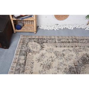 พรมตุรกีวินเทจ ขนาด 6.6x9.8 ฟุต (200x299 ซม.) สีเบจน้ำตาลลายจุด - Product Image 5