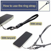 Correa Universal Melei de Cuero PU Desmontable para Cuello y Muñeca, con Correa Ajustable y Almohadilla para Smartphones