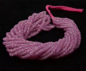 Cuentas Rondelle de zafiro Rosa Natural de 10 quilates, 2,5-3,5mm, facetadas, calidad fina, los más vendidos, mayorista directo para la fabricación de joyas - Product Image 5
