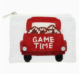 Monedero de Lujo con Cuentas de Turquesa, Forma Cuadrada, Cuentas Doradas y Blancas, Bordado a Mano, Cierre de Cremallera, Mini Bolsa con Dije de Estrella de Mar, Regalo Boho - Product Image 2