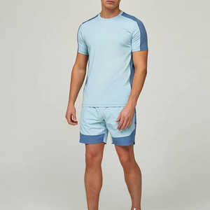 High Quality <b>Men's</b> Summer Two Piece Sets Quick Drying Sportswear Breathable Running <b>Men</b> <b>Shorts</b> <b>and</b> <b>T</b> <b>Shirt</b> Set - Product Image 1