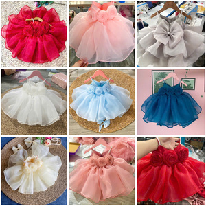 Vestido de Princesa para Niñas de Cuatro Estaciones, Estilo Formal, con Flores, para Bodas y Actuaciones, con Cuentas, Largo hasta la Rodilla, Vietnam - Product Image 6