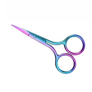 Ciseaux professionnels à pointe droite en acier inoxydable avec manche en céramique pour sourcils, outil de toilettage de précision, pour droitiers, lames affûtées - Product Image 4