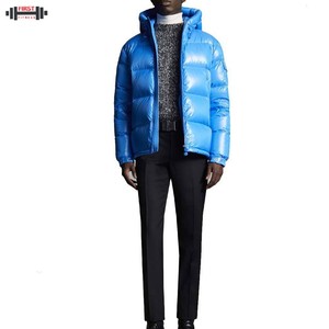 2025 Fashion Style Men's <b>Canvas</b> Stand Collar Puffer <b>Jacket</b> Wholesale Low Price Winter Customizable High Quality - Product Image 2