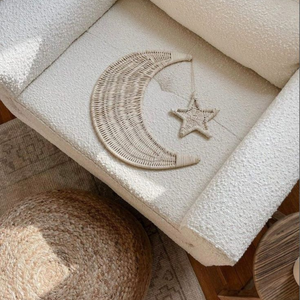 Offre spéciale Tenture murale en rotin de haute qualité Articles muraux tissés Plaques murales en rotin faites à la main pour les enfants - Product Image 4