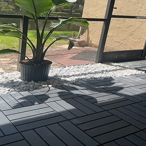 DIY Interlocking Wood Grain <b>Plastic</b> Deck <b>Tiles</b> Patio Pool Deck Flooring Eco-friendly Waterproof <b>Plastic</b> Flooring - Product Image 5