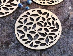 Sous-verre personnalisé en pierre carrée Mdf avec panneau dur de sublimation 3.75 écologique moderne avec sous-verre arrière en liège - Product Image 3