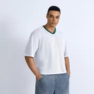 Men's Custom <b>100</b>% <b>Polyester</b> Mesh Short Sleeve Summer T-<b>Shirt</b> Loose Breathable Casual Sports Trend Heavy Weight Blank Design - Product Image 2
