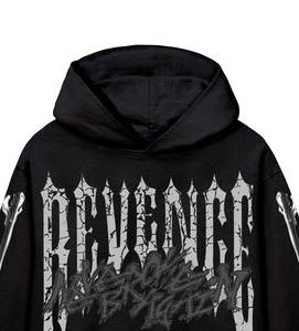 Custom DTF DTG Rhinestone Impreso Sudadera con capucha para los hombres Streetwear Oversized Fashion Pullover Hoodie Factory Wholesale - Product Image 4