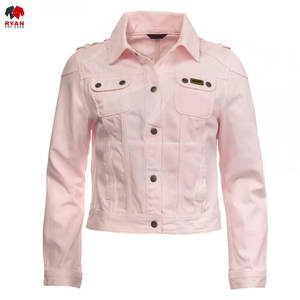 <b>Women's</b> Classic Fit Denim Jacket with Premium Cotton Fabric, Solid Color and Long Lasting Durability - Product Image 2