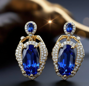 Pendientes de Plata de Ley 925 al por Mayor, con Hidro Verde en Varias Formas, Chapados en Oro de 18K, Joyería de Fabricante - Product Image 1