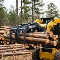 TAIJIN TS38 Kubota Diesel Crawler Skid Steer Loader-Mini Loader Serbaguna dengan Berbagai Lampiran, Kapasitas Bucket 0.2m, 1400kg