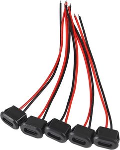 Nữ Chassis 2 Pin Type-C nữ ổ cắm kết nối không thấm nước jack sạc cổng với thẻ khóa 3A USB-C sạc cắm ổ cắm - Product Image 4