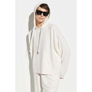 Soft Textured Silky <b>Modal</b> <b>Fabric</b> Hooded Sweatshirt - Product Image 2
