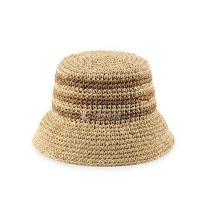 Sombrero de Paja Tipo Bucket, Viettimecraft, Sombrero de Paja Natural Hecho a Mano, Unisex, para Adultos, Sombrero de Playa - Product Image 2