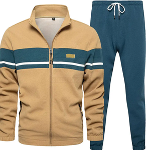 Conjunto Deportivo de 2 Piezas para Hombre, OEM, Poliéster/Algodón, Estilo Urbano, Estampado Sólido, Sudadera con Capucha y Pantalones Deportivos - Product Image 1