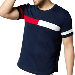 Atacado Personalizado Impressão manga curta logotipo personalizado Impresso Poliéster Sports Tshirt Mens camisas de algodão