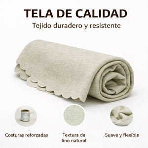 Tovaglia Rettangolare Minimalista Idrorepellente 100% Poliestere, Effetto Lino, Lavabile e Riutilizzabile per Uso Domestico - Product Image 2