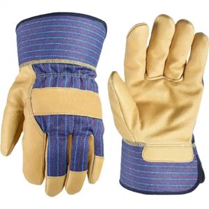 Gants de travail en cuir de vachette les mieux classés Vêtements de travail de sécurité réfléchissants haute visibilité pour la protection des mains du gréeur canadien - Product Image 1