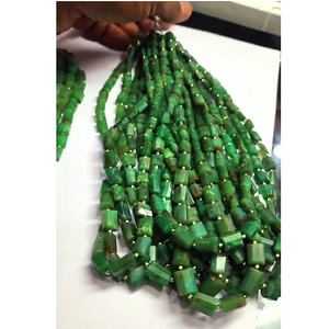 20 Brins Naturel Chrysoprase Facet Tube Perles Collier 17 Pouces Vert Pierre Précieuse 2635 Ct Lot Iroc Ventes Fantaisie Perle Pierre Perles - Product Image 3