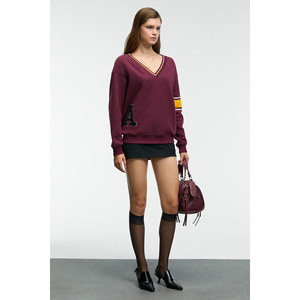 Sudadera GRIMELANGE DIVINE para Mujer con Cuello en V, Bordado y Detalles de Parches - Product Image 2