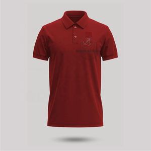 Camiseta de Golf Personalizada OEM para Hombre, 100% Algodón, Manga Corta, Color Sólido, con Logotipo Bordado Personalizado, Transpirable - Product Image 4
