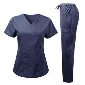 Uniformes Médicos de Enfermería con Bolsillos, Nuevos Diseños en Oferta, Tejido de Punto 100% Algodón, Servicio OEM, Uniformes de Hospital al por Mayor - Product Image 1