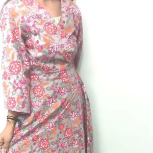 Vestido indio de algodón con bloque de mano para mujer, moda elegante, novia personalizada, regalo de boda, ropa de verano, vestido informal a la venta - Product Image 1