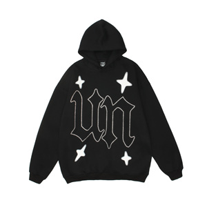 Sudadera con capucha de gran tamaño francesa de alta calidad, sudadera recortada Unisex para hombre, sudaderas con capucha personalizadas con diamantes calientes - Product Image 4