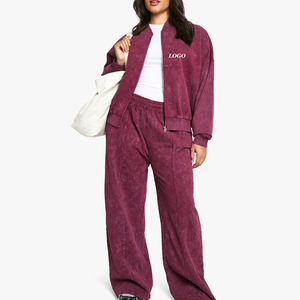 Servicio OEM: Conjunto Deportivo para Mujer con Chaqueta Bomber con Cierre y Pantalones Jogger de Pierna Recta, Mangas Largas, Ropa Casual para Compradores al por Mayor a Precio Económico - Product Image 1