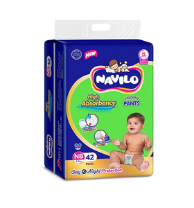 Couche pour bébé Navilo Plain, taille nouveau-né, douce, douce, confortable, haute absorption, soins quotidiens fiables pour bébé - Product Image 6