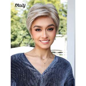 วิกผมสังเคราะห์แบบ Pixie รุ่น Bella-DWY ฟรีพาร์ท  พร้อมเชือกผูกแบบใส สีบลอนด์ฟอกขาว - Product Image 2