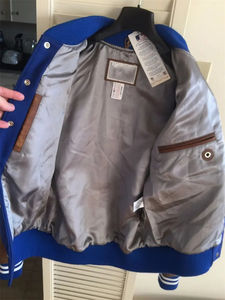 Chaqueta Universitaria Letterman de Alta Calidad, Ecológica, Antibacteriana, Duradera, Ropa Deportiva Exterior, Logotipo Frontal de Primavera - Product Image 5