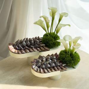 High In Demand 2026 New Metal Serving Tray White Chocolate Tray For Home <b>Hotel</b> <b>Restaurant</b> Party Use For Gifting Party <b>Supplies</b> - Product Image 5