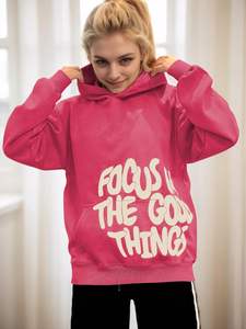 เสื้อฮู้ดซักได้ทั้งชายและหญิงสะพายไหล่สไตล์วินเทจโอเวอร์ไซส์ทันสมัย - Product Image 6