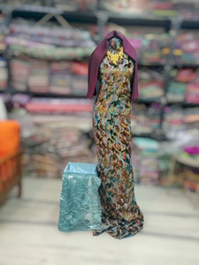 ผ้ากำมะหยี่มัคบาลดีรักสีม่วงหลากสีแบบเป็นมิตรกับสิ่งแวดล้อม พร้อมลายปักดอกไม้ ชุดแต่งงานสำหรับเด็กผู้หญิงและชุดเข้าชุด - Product Image 4