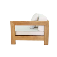 Sofa Taman Arjuna Jati Daybed, Kayu Jati Alami yang Tahan Lama, Ramah Lingkungan untuk Penggunaan Dalam dan Luar Ruangan, Hotel, Desain Minimalis