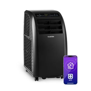 เครื่องปรับอากาศแบบพกพา 10000 BTU สำหรับบ้าน ควบคุมผ่านแอพ WiFi 3 in 1 ระบบทำความเย็น ลดความชื้น และพัดลม สำหรับห้องขนาด 15-25 ตร.ม. 64 เดซิเบล สีดำ - Product Image 1
