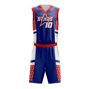 Uniforme de basket-ball bleu personnalisé avec sublimation BSCI maillot d'été réversible et short de basket-ball respirant dernière conception - Product Image 3