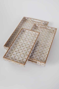 Plateau de service en bois rustique avec motif floral imprimé pour la cuisine Hôtel Maison Restaurants Plateau de service pour servir des aliments - Product Image 6