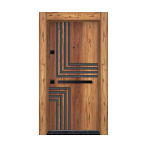 Puerta de Entrada Moderna de Madera Premium con Elegante Diseño Geométrico para Casas, Villas y Oficinas - Product Image 5